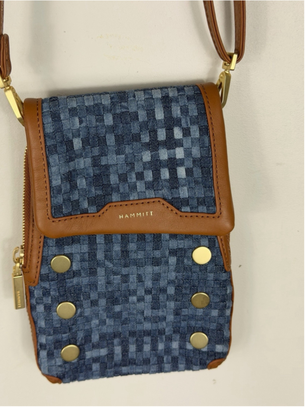 Hammitt VIP Mobile mosaic denim Crossbody Bag - Picture 4 of 13